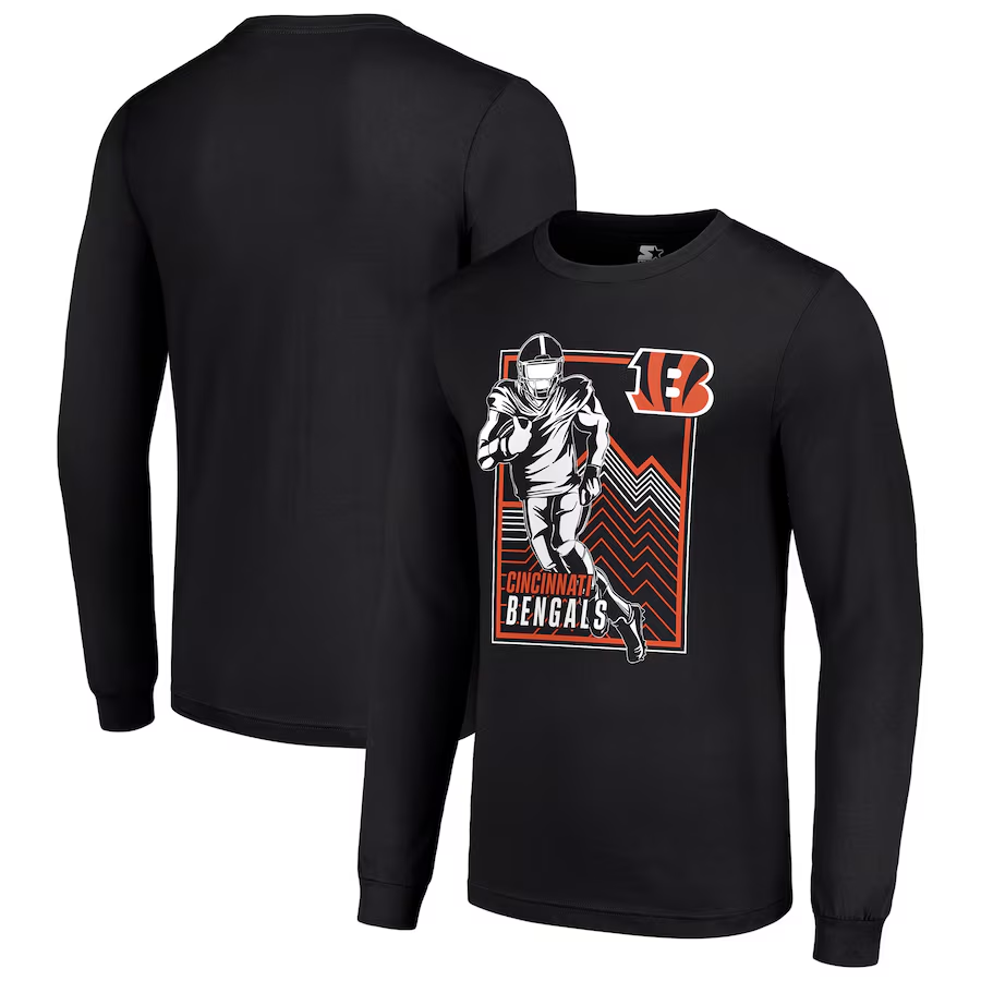 Men Cincinnati Bengals black 2024 NFL Long sleeve T Shirts